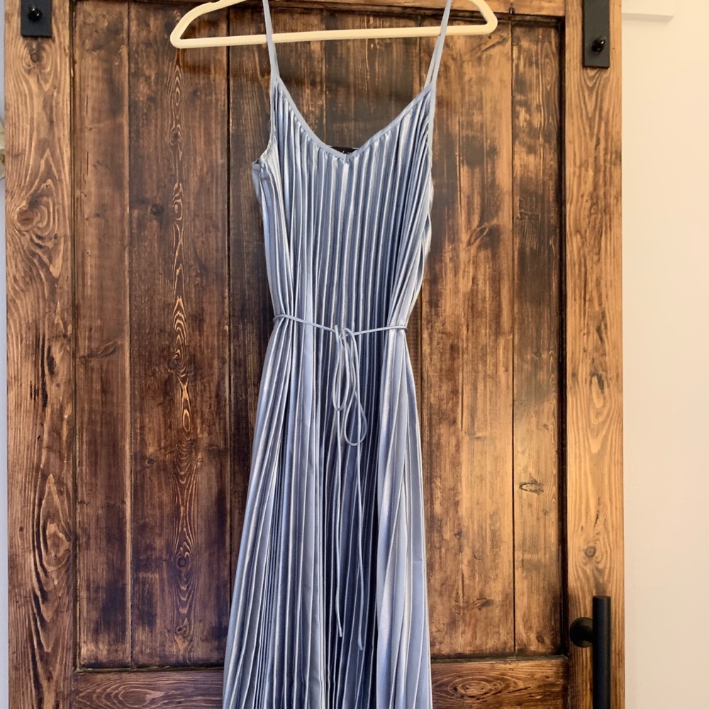 Satin Pleaded Dress
